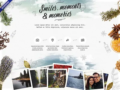 Becherovka - beautiful places brush drink herbs hipster map photos polaroid texture typography web