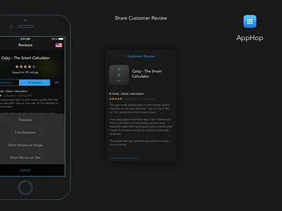 AppHop - Reviews app apple appstore clean developer flat ios iphone itunes minimalist wireframe xcode