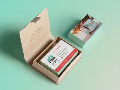 Photo Wagon airstream brand business card logo photographer