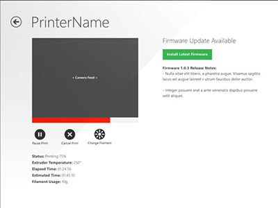 MakerBot Companion - Printer Information app makerbot metro windows windows app work
