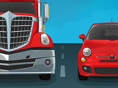 Street Vector Illustration bright car hd illustration sky street truck vector