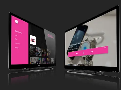tv app psd set android app audio freebie material design multimedia psd tv ui user interface ux video