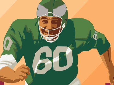 Concrete Charlie bednarik chuck bednarik concrete charlie eagles illustration nfl philadelphia eagles sports