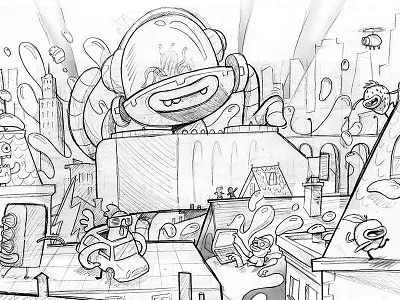 Fruite - DJ - sketch black and white character dj draw fruit sketch sketching world