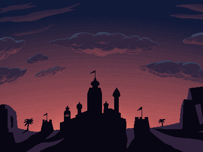 Screen Title arab game pixel pixel art rpg