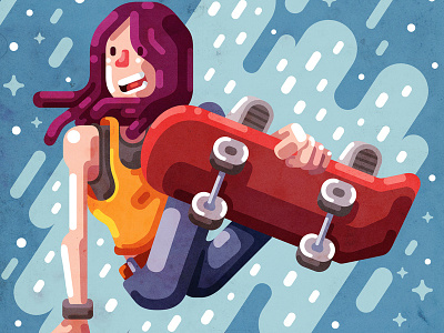 Pat adobe illustrator comics editorial graphic illustration skateboarding