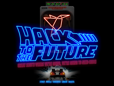 Hack to the Future! ( freelancer freelancer.com growth hackathon print puns shirts tees tshirts