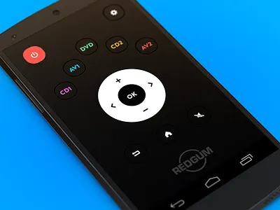 Remote Control App 📺 control flat design material design mobile nexus 5 remote smart user experience user interface
