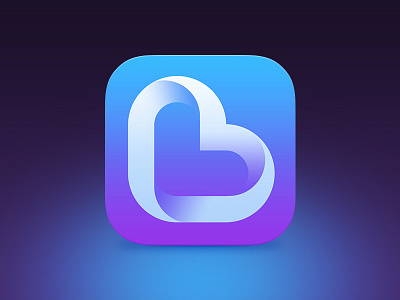 Bloomy Icon App app b bloomy heart icon sign
