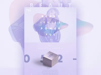 052– Beautifully Powerful brand branding color colour gradient identity logo online type ui web website