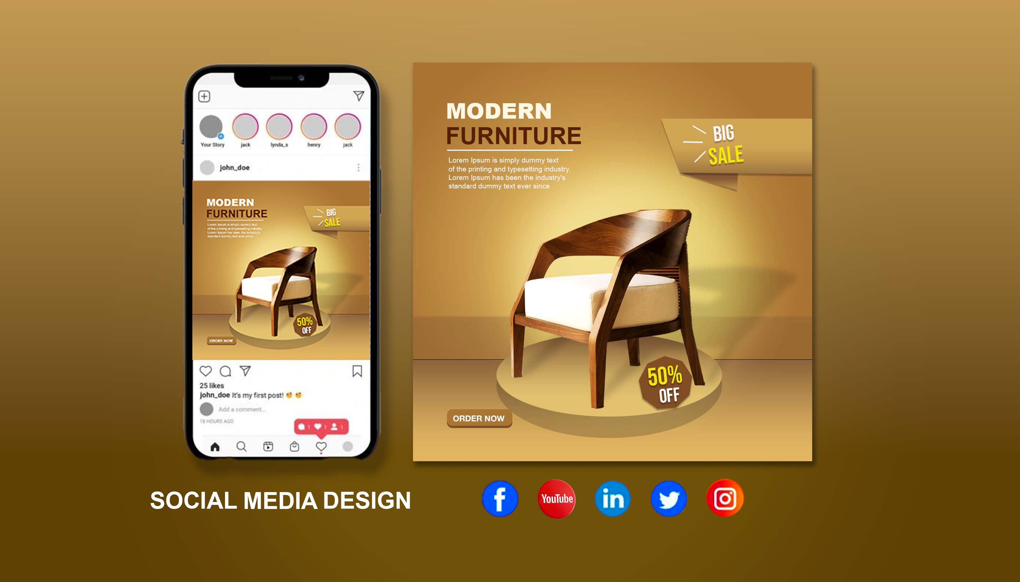 Social Media Post canvadesign cravingsatisfied creativepost eathealthy instagram story template mindbodysoul plategoals restaurant social media post superfoods youareenough