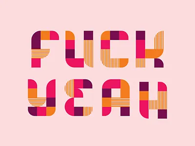 Stripes! alphabet bold bright colors flat fuck yeah illustration letters stripes