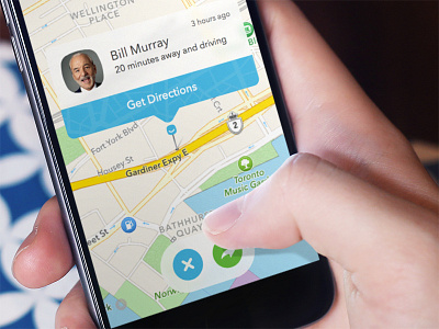 Where you at Bill? app design iphone location map mobile pin ui ux waya