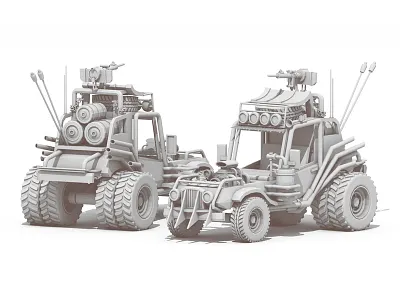 "Beast" - Final 3d apocalypse c4d car mad max mad max fury road madmax render spikes tires vehicle war vehicle