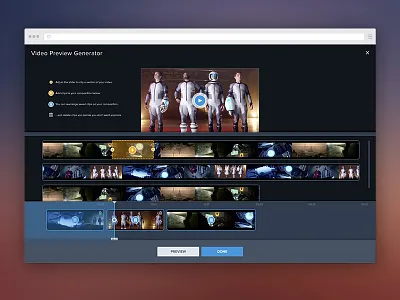 Detailed Mock clip detail editor mock movie preview video video clip
