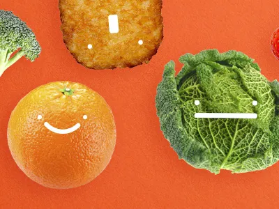 Food Characters colorful face food funny illustration