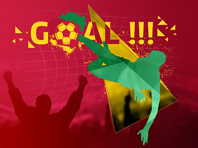 Goal - Facebook landingpage app app facebook goal green landing page red soccer