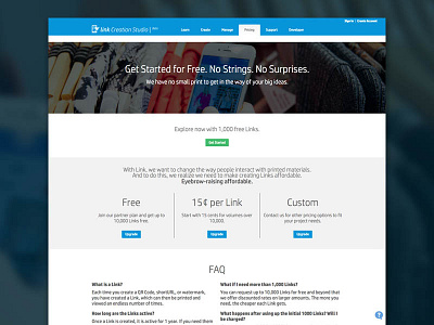 Link Creation Studio Pricing Page ui ui design user experience user interface ux ux design