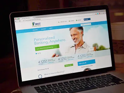 First Internet Bank bank banking banner financial homepage rotator