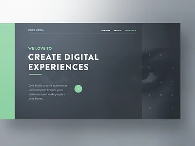 Core Media — Hero Exploration agency bootstrap creative designer preview professionals template web design webdesign website
