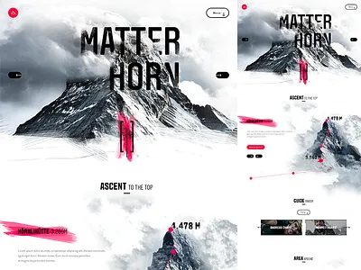 summit tours adventure hike matterhorn nature peak summit tour ui user interface ux weather web design