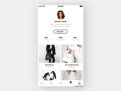 Popshop Profile black and white buy follow ios popshop profile shop shopping