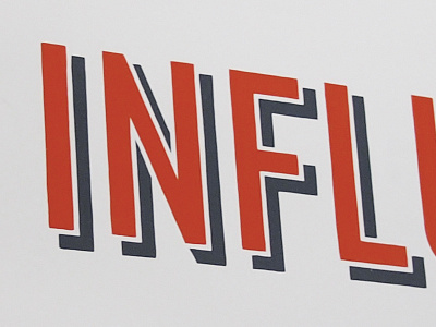 Hello Influencer din dropshadow influencer klout mural sign painting signage