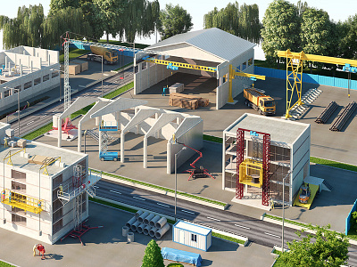 Macros 3d building design hoists section visualization