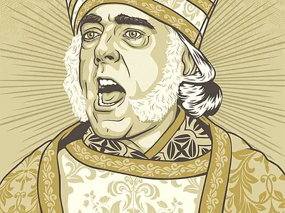 MAWWAIGE art bride floral illustration portrait poster priest princess screen print