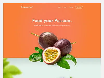 Passion Fruit landing page creative design landing long scroll made up ideas passion fruit rebound ui ux