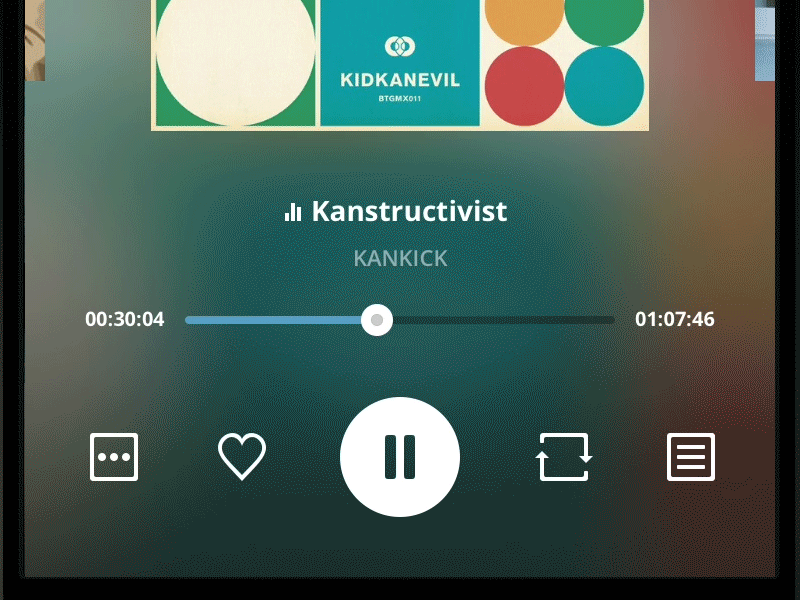 Menu Animation animation app audio icon ios iphone menu mixcloud music player ui