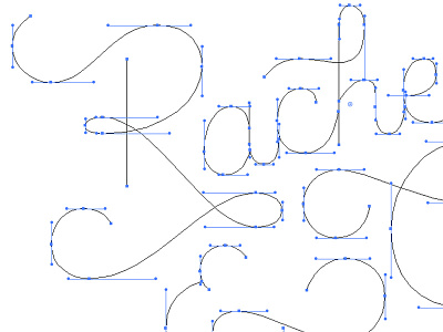 Rachel And Chris Wip beziers curves lettering type typography wedding