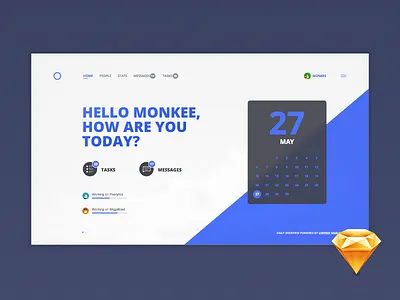 Dashboard Home Sketch dashboard download flat freebie simple