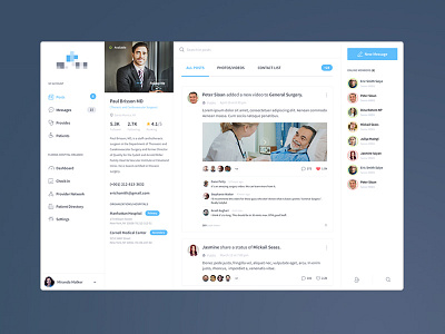 Doctor Profile app community flat medical modren profile responsive ui user ux