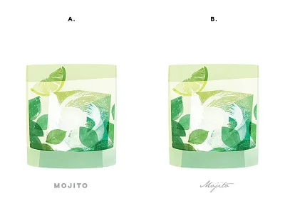 Font choice? cocktail feedback font illustration san serif script typeface