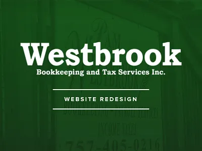 Westbrook Bookkeeping And Tax - Website Redesign finance green redesign tax taxes ui ux web website westbrook