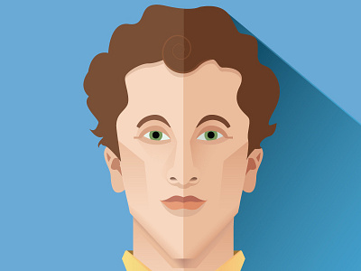 Symmetrical Vector Portrait of Aaron Levie aaron levie box entrepreneur flat flat design symmetrical symmetrical portrait vector