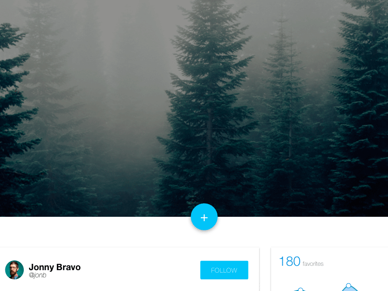 Flickr Profile Page - Material Concept add flickr material material design motion photo stats ui web design