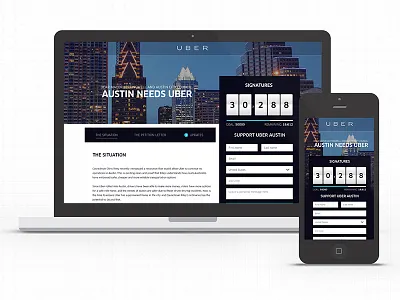 Uber Petition Platform legislature petition platform uber ui ux web