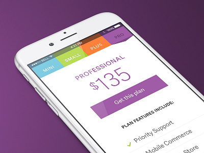 Mobile Pricing Plan button features flat mobile plan pricing responsive selector slide tabs volusion