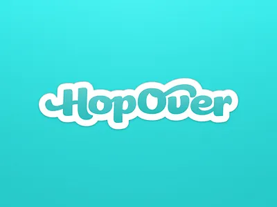 HopOver App Branding app branding hopover ligatures logo meet up messenger