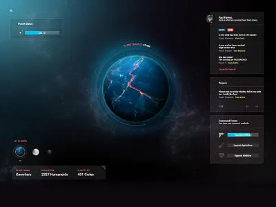 Planet Knowhere UI creator galaxy god interface planet space ui universe world