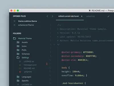 Material Theme Sublime Text 3 dark design material sublime text theme ui