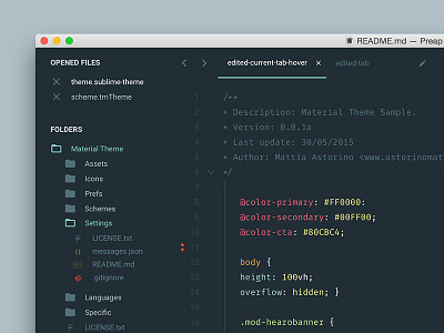 Material Theme Sublime Text 3 dark design material sublime text theme ui