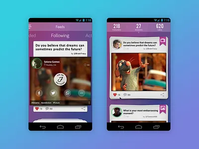 Ask Me Anything answer ask card view feeds following like question share video