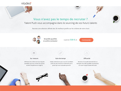 Landing with poor content clean home landing page minimalist responsive viadeo