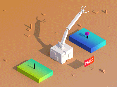 Grabby Arm Bot c4d cinema4d dynamics kool mograph soft body