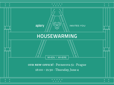 Apiary Housewarming Invite apiary housewarming office party prague