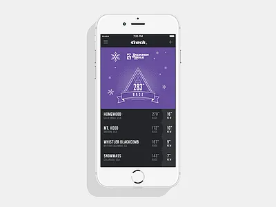 Stash App - Home Screen Updates app ios mobile ski snow snowboarding weather