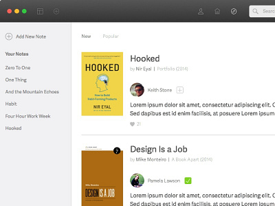 Booknote app book clean mac minimal note sidebar